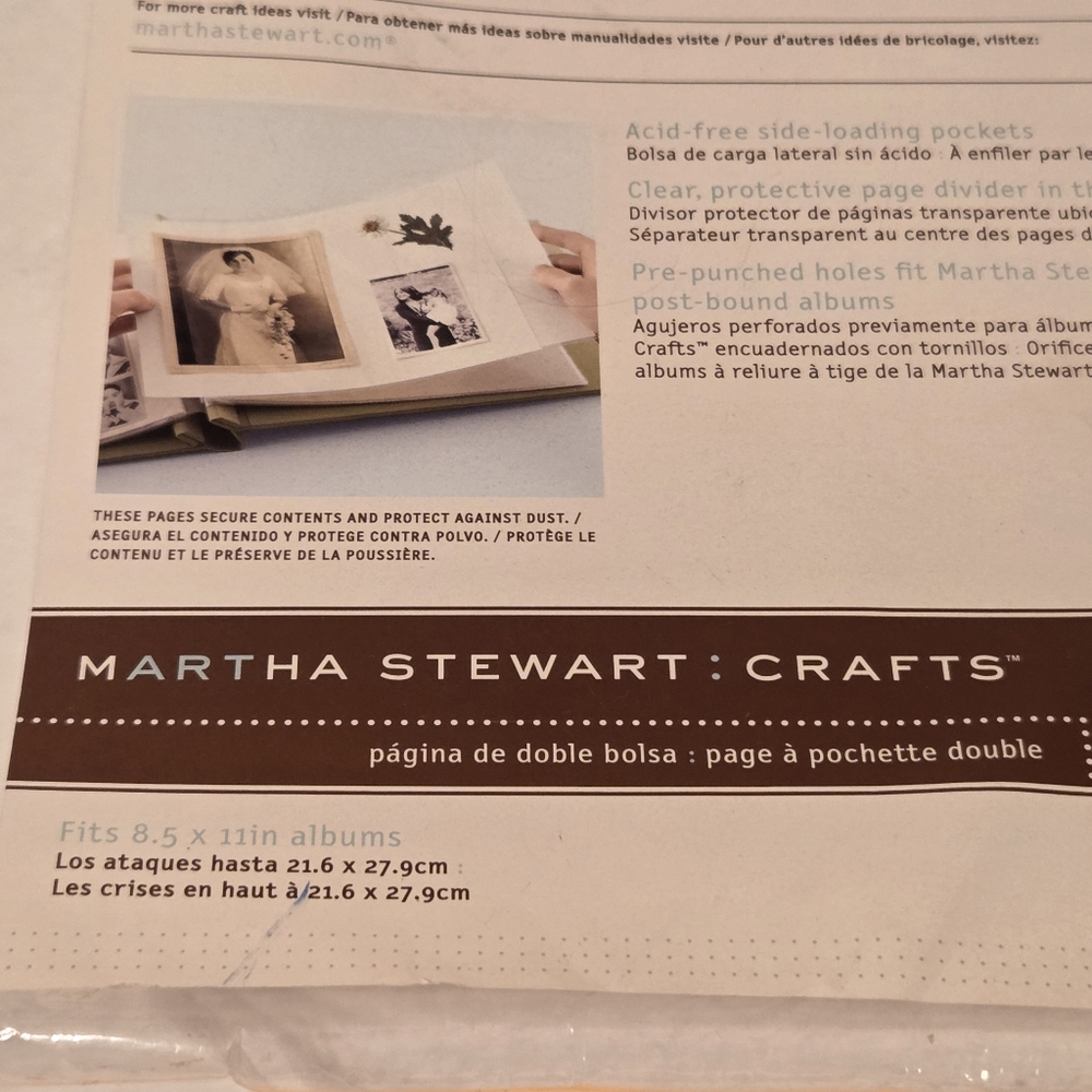 Martha Stewert Crafts 9 Sheets Postbound Refills 8.5" X 11" Albums - Picture 2 of 13